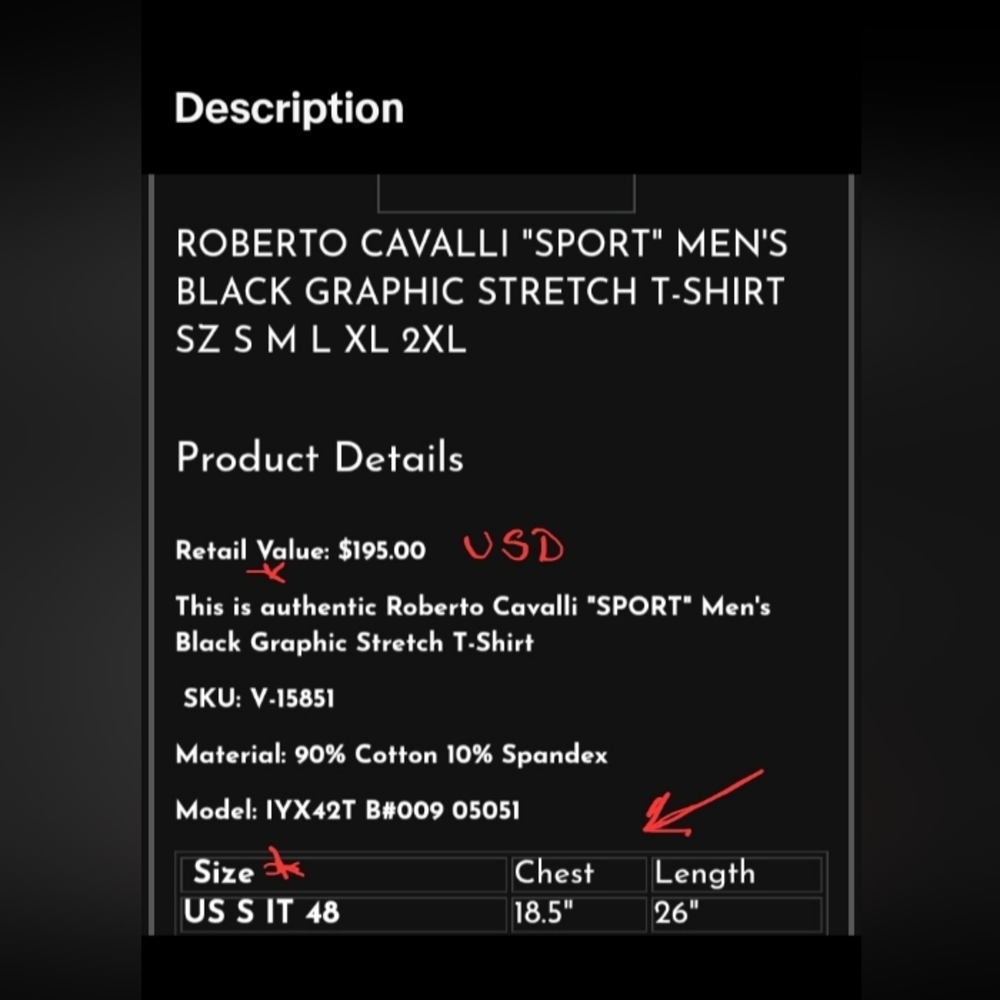 โ๏ธ ROBERTO CAVALLI SPORT MEN GRAPHIC PRINT UNISEX Tee โ๏ธ - Picture 12 of 16